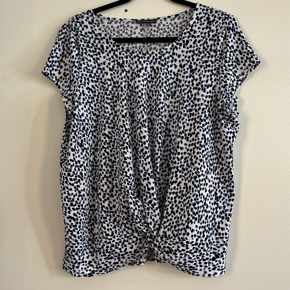 ADRIANNA PAPELL twist top light weight easy wash and wear for formal or casual L - Picture 3 of 9